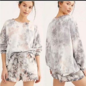 Free People Intimately Kelly Washed Set Coral - M